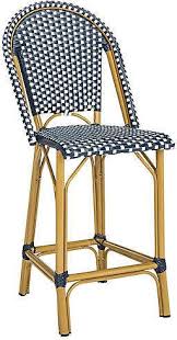 Black And White Wicker Bar Stools One Kings Lane Mckenzie Counter Stool Navy White In 2019 Patio Bar Stools Wicker Bar Stools Wicker Counter Stools