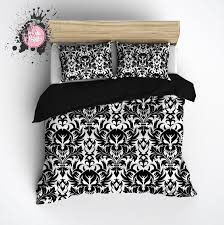 Black And Silver Damask Bedding Black And White Damask Skull Bedding Duvet Bedding Sets Damask Bedding Bedding Sets