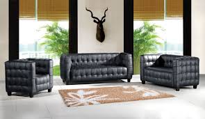 As black is a master color, we can manipulate black living room maneuvering living room furniture must be a cautious procedure to get the best results. 4 Piece Top Grain Italian Tufted Leather Living Room Set Kubus Black