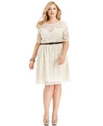 American Rag Plus Size Dress Short Sleeve Lace Belted Junior Plus Size Plus Sizes Macy S Lace Dress With Sleeves White Plus Size Dresses Simple White Dress