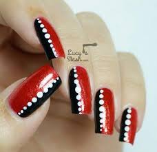 Black And Red Design Nails Black And Red Nails Valentine Nail Art Chic Nails Chic Nail Designs