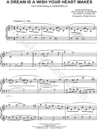 A Dream Is A Wish Your Heart Makes Chords Piano A Dream Is A Wish Your Heart Makes From Cinderella 1950 Sheet Music Piano Solo In G Major Download Print Sheet Music Piano Music Music