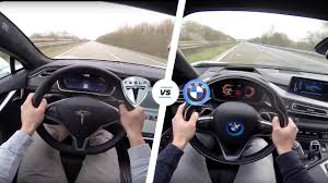 The 2017 tesla model s p100d is the quickest car motor trend has ever tested! Tesla Model S P90d Ludicrous Vs Bmw I8 Acceleration Top Speed Pov Autobahn Youtube