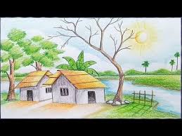 Free pdf downloads are available for each and every project. Village Landscape Drawing