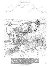 These free printable coloring pictures featuring a tractor are much easier and more fun to color in. Old Fashioned Farm Life Colouring Book Nineteenth Century Activities On The Firestone Farm At Greenf Horse Coloring Pages Coloring Pages Animal Coloring Pages