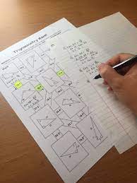 Use the circle below for questions 11 and 12. Right Triangle Trigonometry Soh Cah Toa Mazes Trigonometry Teaching Geometry Trigonometry Worksheets