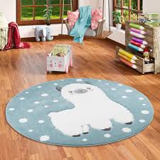 Bei mytoys.de finden sie qualitativ hochwertige teppiche für kinder, die strapazierfähig und pflegeleicht sind und ihrem kind lange. Kinder Teppich Maui Kids Alpaka Pastell Blau Rund