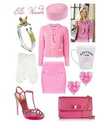 Elle Woods Legally Blonde By Msmith22 Liked On Polyvore Featuring Moschino Rena C Caovilla Salvato Clueless Outfits Girly Fashion Legally Blonde Outfits