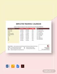 Instantly Download Employee Training Calendar Template Sample Example In Microsoft Word Doc G Employee Training Calendar Template Excel Calendar Template