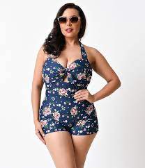 1950s Swimsuits 50s Bathing Suits Retro Swimwear Retro Swimwear Plus Size Swimwear Plus Size Bikini