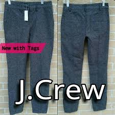 New J Crew Stretch Skinny Herringbone Pants 00 Xs Nwt