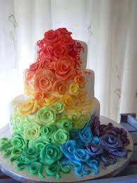 This Is What I D Like For My Future Wedding Cake With Tie Dye Colors On The Inside Wedding Cake Roses Glamorous Wedding Cakes Rainbow Wedding