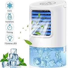 Portable Air Conditioner Fan Personal Desk Fan Space Air Cooler Mini Table Evaporative Ac Ultra Quiet Purif Desk Fan Portable Air Conditioner Led Lighting Home