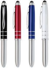 Lumos Light Pen And Stylus Combination Of Led Light Ball Point Pen Touch Screen White Stylus Pen St080044 Ideastage Promotional Products