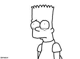 How To Draw Sad Bart Simpson