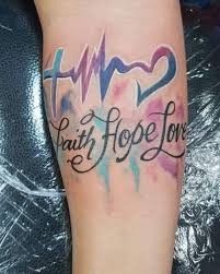 The beauty in heart tattoos is the wide array of meanings behind this simple symbol. Top 91 Faith Hope Love Tattoo Ideas 2021 Inspiration Guide