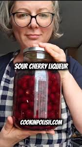 Making Homemade Polish Wiśniówka Liqueur