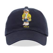Polo Ralph Lauren Blue Polo Bear Chino Ball Cap Polo Ralph Lauren Sport Hat Blue Polo