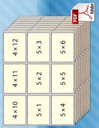A Set Of Printable Multiplication Flash Cards For Kids Based On The 12 Times Tables Addition Flashcards Subtraction Flash Cards Math Printables