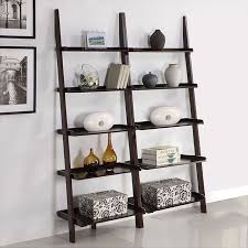 You can paint the brackets and shelf any color you like, or leave everything as is. Leaning Bookshelf Elegant Ladder Bookcases Home Decorator Shop