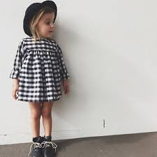 Black And White Gingham Dress Toddler Black And White Gingham Dress Toddler Style Baby Girl Style Baby Costumes Girl Kids Party Dresses Long Sleeve Plaid Dress