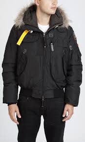 Gobi Down Bomber Jacket Parajumpers Coat Jacket Dejavu Nyc Mens bomber jacket with fixed hood and detachable fur trim. gobi men down bomber jacket
