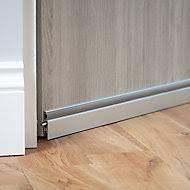 Ensemble des équipements placés sur le pont d'un navire ( poulies , manilles , coffres, pompe, cuisinière, etc.). Bas De Porte Sol Alu Pivotant Diall Gris L 100 Cm Castorama