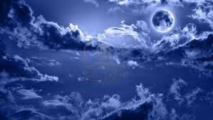 Romantic Night Sky Lit By Full Moon Night Skies Romantic Night Photo