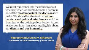 Representative Eskamani Issues Statement To Mark Anniversary Of Roe V. Wade  | Anna V. Eskamani For Florida House