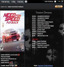 Also includes the 5 abandoned car finds. Need For Speed Payback 15 Trainer Origin Fearless Cheat Engine