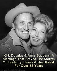 Anne Buydens & Kirk Douglas: A marriage that braved the storms of  infidelity, illness & heartbreak for over 65 years ❤️ Their love story  below 👇