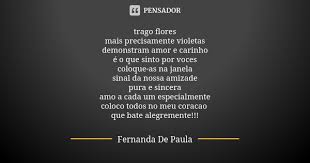 Trago Flores Mais Precisamente Violetas Fernanda De Paula