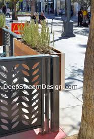 Rectangular Wood Planter For Restaurant Patio Cafe Seating Restaurant Patio Patio Seating
