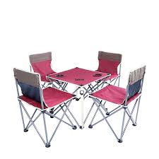 5pcs Set Outdoor Folding Table Chair Combination Beach Chair Self Drive Tour Portable Wild Camping Outdoor Folding Table Camping Picnic Table Table And Chairs
