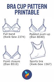 Get free patterns for sewing your own panty, bra, slip or other undergarments that allow you to customize the fit in a color and fabric you want. 7 Best Bra Cup Pattern Printable Printablee Com