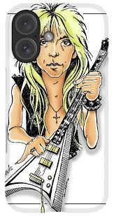 Randy Rhoads Caricature iPhone Case by Gary Bodnar