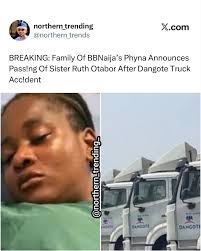 Ruth Otabor: Family Announces Passing After Dangote Truck Accident