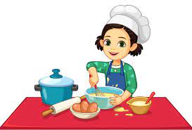 The right appliances make small kitchens more comfortable. Cute Little Girl Cooking 1307835 Vector Art At Vecteezy