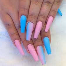 Ombre nails will combine two or three nail colors and they will make your nails very pretty. Fresh Ways How To Do Ombre Nails At Home Naildesignsjournal Blue Acrylic Nails Coffin Nails Designs Ombre Nail Designs