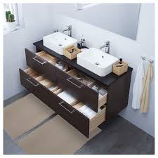 If you're a modern girl, living in a chic world, this sleek vanity is just what you need for your space. Ikea Godmorgon Tolken Horvik Bathroom Vanity Black Brown Ikea Godmorgon Bathroom Vanity Vanity