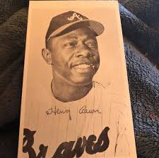 Custom Listing Autographed team issued photos of Hank, Brooks and Bench