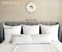 On a standard king size bed, two of these pillows side by side will fit comfortably. Pillow Size Guide For King Beds Arianna Belle