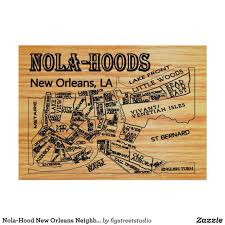 Nola Hood New Orleans Neighborhoods Map Poster Zazzle Com New Orleans Map Poster Orleans