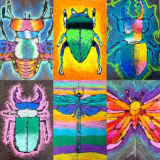 I M Buggin Out Over Here You Guys Look At These 4th Grade Chalk Insects Crazy Good 4thgrade Insect Art Projects Insect Art Elementary Art Projects