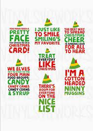 Elf Movie Quotes Svg File Pack Etsy Elf Movie Quotes Elf Christmas Decorations Elf Themed Christmas Party