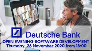Stockholm thursday, 9th january 2020 venue grand h?el sodra blasieholmshamnen 8 10327, stockholm. Deutsche Bank Open Evening Software Development Techmeetups