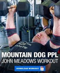 I have john meadows newest program the taskmaster and i am loving it so far. Build Muscle Mass With One Of The Best Strength Coaches In The Game John Meadows This Mountain Dog Ppl Is An Exc Workout Basic Gym Workout Leg Workout Routine