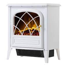 Mantel with a 23 in. Dimplex Ritz White 2kw Freestanding Electric Fireplace Blue Mountains Fireplaces