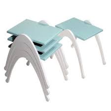 veys sehpa 4 lu coffe zigon sehpa turkuaz dekor turkuaz