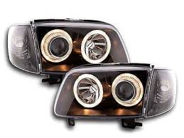 Vw Polo 6n2 1999 2001 Black Angel Eyes Headlights Rhd Lhd Free P P Headlight Assemblies External Lights Indicat Vw Polo Vw Polo Modified Black Angels